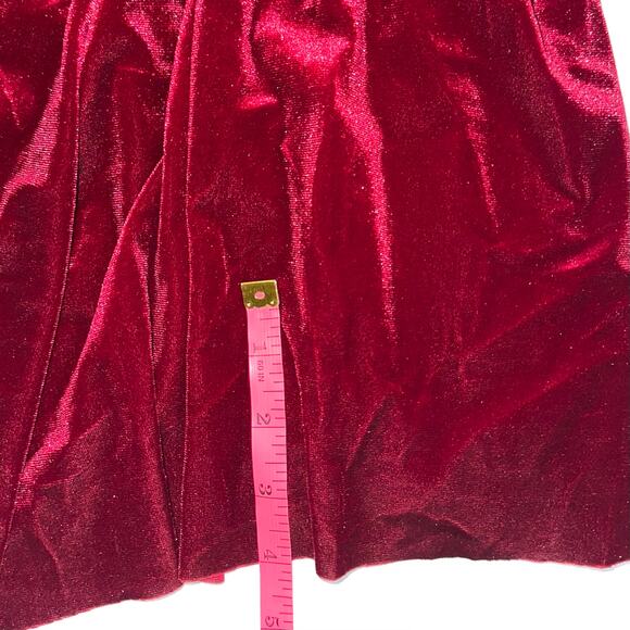 Two Birds New York Red Velvet Long Sleeve Wrap Maxi Dress Size Medium - Picture 12 of 13